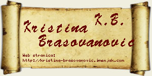 Kristina Brašovanović vizit kartica